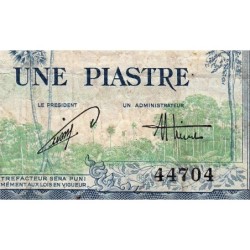 Indochine Française - Vietnam - Pick 105 - 1 piastre - Série E32 - 1954 - Etat : B+