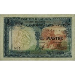 Indochine Française - Vietnam - Pick 105 - 1 piastre - Série M35 - 1954 - Etat : TTB+