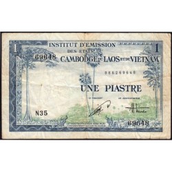 Indochine Française - Vietnam - Pick 105 - 1 piastre - Série N35 - 1954 - Etat : TB-