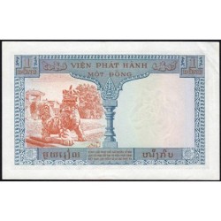Indochine Française - Vietnam - Pick 105 - 1 piastre - Série R35 - 1954 - Etat : TTB+