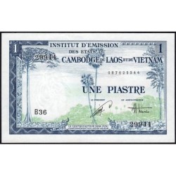 Indochine Française - Vietnam - Pick 105 - 1 piastre - Série B36 - 1954 - Etat : SUP