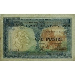 Indochine Française - Vietnam - Pick 105 - 1 piastre - Série O37 - 1954 - Etat : TTB+