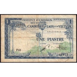 Indochine Française - Vietnam - Pick 105 - 1 piastre - Série P41 - 1954 - Etat : B