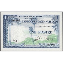Indochine Française - Vietnam - Pick 105 - 1 piastre - Série R44 - 1954 - Etat : SPL