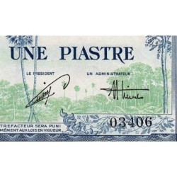 Indochine Française - Vietnam - Pick 105 - 1 piastre - Série R44 - 1954 - Etat : SUP+