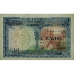 Indochine Française - Vietnam - Pick 105 - 1 piastre - Série L45 - 1954 - Etat : TTB-