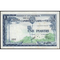 Indochine Française - Vietnam - Pick 105 - 1 piastre - Série A52 - 1954 - Etat : TTB