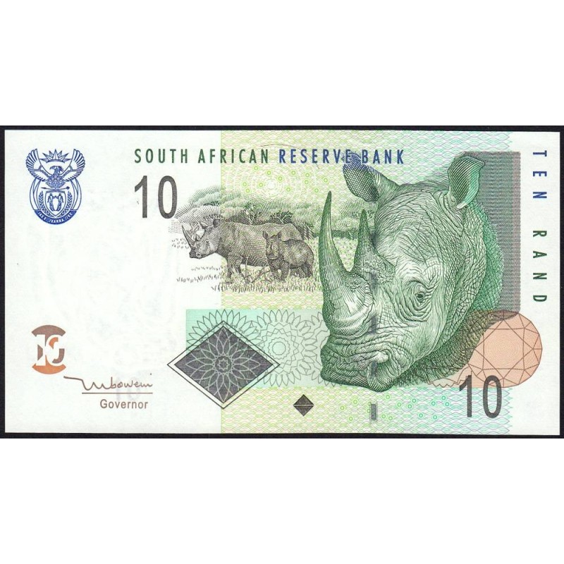 Afrique du Sud - Pick 128a - 10 rand - Série AE A - 2005 - Etat : pr.NEUF