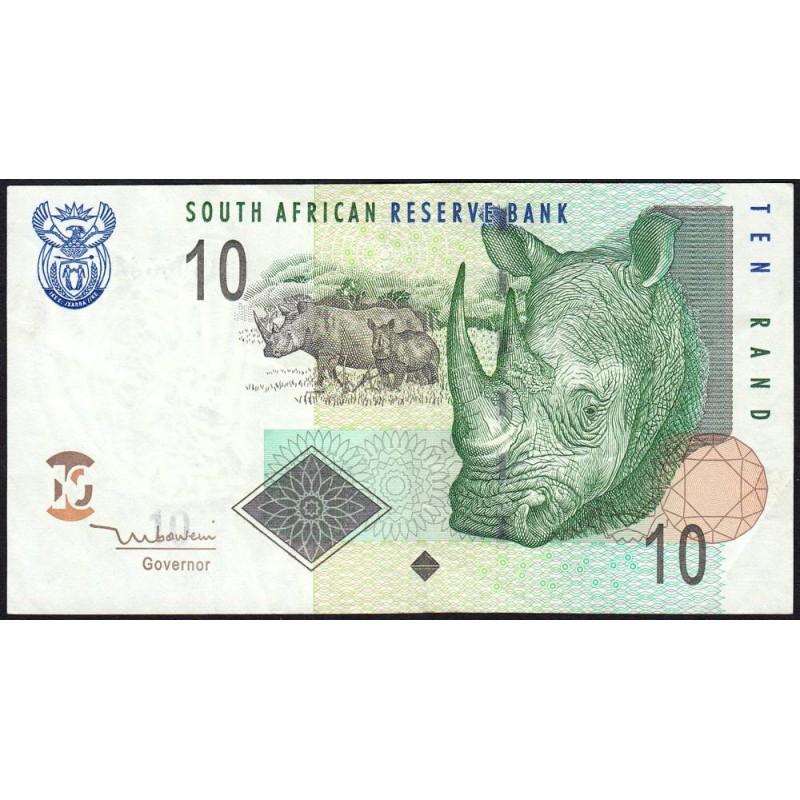 Afrique du Sud - Pick 128a - 10 rand - Série AN A - 2005 - Etat : TTB