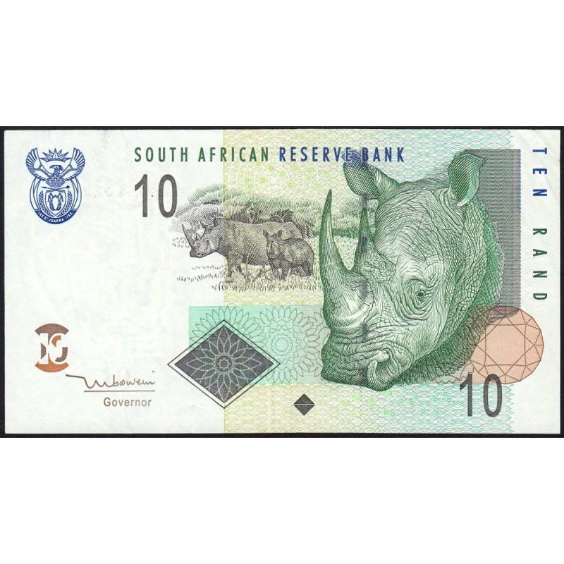 Afrique du Sud - Pick 128a - 10 rand - Série AR A - 2005 - Etat : TTB+
