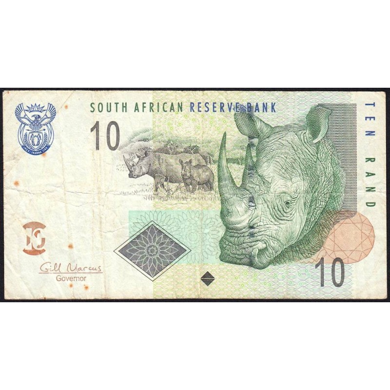 Afrique du Sud - Pick 128b - 10 rand - Série BA A - 2009 - Etat : TB-