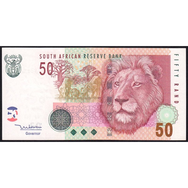 Afrique du Sud - Pick 130a - 50 rand - Série CN C - 2005 - Etat : SUP+