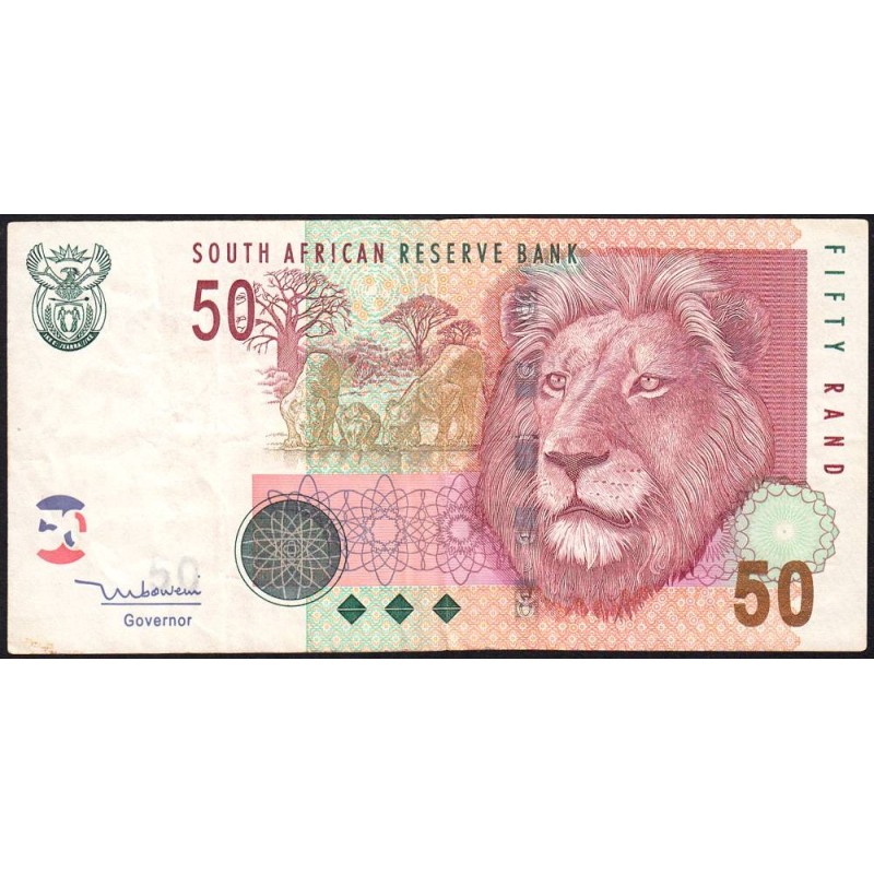 Afrique du Sud - Pick 130a - 50 rand - Série DM C - 2005 - Etat : TB+