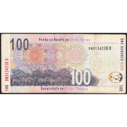 Afrique du Sud - Pick 131b - 100 rand - Série DN D- 2009 - Etat : TB