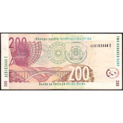 Afrique du Sud - Pick 132a - 200 rand - Série AE E - 2005 - Etat : TTB