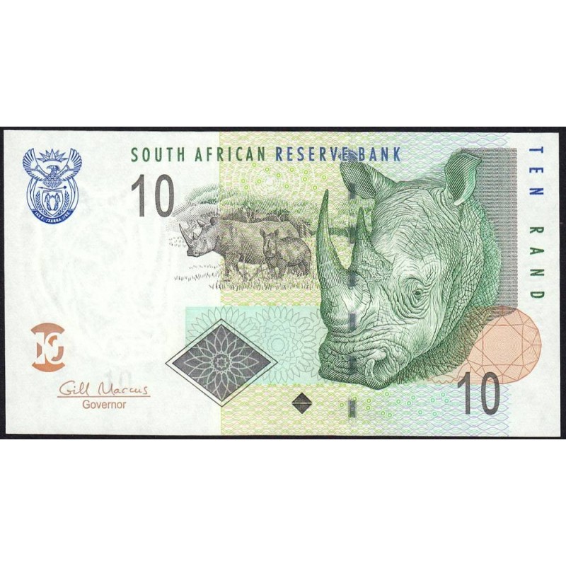 Afrique du Sud - Pick 128b - 10 rand - Série BM A - 2009 - Etat : NEUF