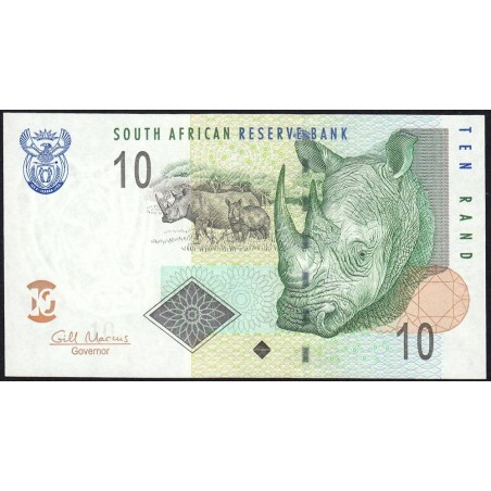 Afrique du Sud - Pick 128b - 10 rand - Série BM A - 2009 - Etat : NEUF