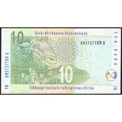 Afrique du Sud - Pick 128b - 10 rand - Série BM A - 2009 - Etat : NEUF