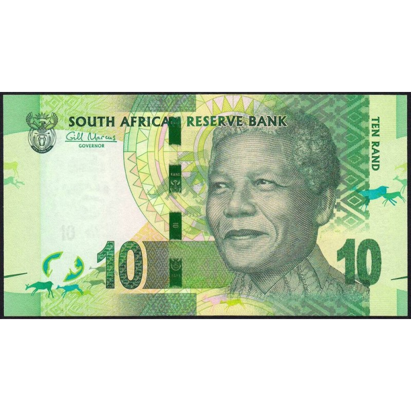 Afrique du Sud - Pick 133 - 10 rand - Série AQ A - 2012 - Etat : NEUF