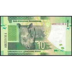 Afrique du Sud - Pick 133 - 10 rand - Série AQ A - 2012 - Etat : NEUF