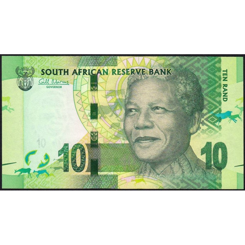 Afrique du Sud - Pick 133 - 10 rand - Série BQ A - 2012 - Etat : NEUF