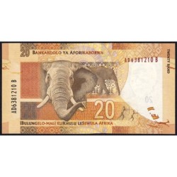 Afrique du Sud - Pick 134 - 20 rand - Série AD B - 2012 - Etat : NEUF