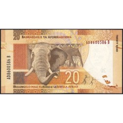 Afrique du Sud - Pick 134 - 20 rand - Série AD B - 2012 - Etat : NEUF