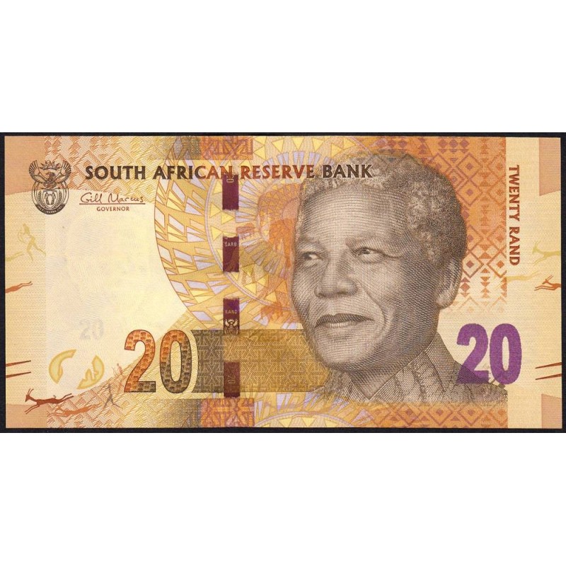 Afrique du Sud - Pick 134 - 20 rand - Série AD B - 2012 - Etat : NEUF