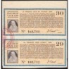 Roumanie - Paire de coupons - 89,35 francs - 1943-1944 - Etat : SUP