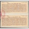 Roumanie - Paire de coupons - 89,35 francs - 1945-1946 - Etat : SUP