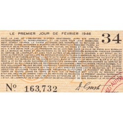 Roumanie - Paire de coupons - 89,35 francs - 1945-1946 - Etat : SUP