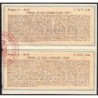 Roumanie - Paire de coupons - 89,35 francs - 1946-1947 - Etat : TTB