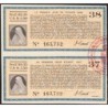 Roumanie - Paire de coupons - 89,35 francs - 1947-1948 - Etat : SUP