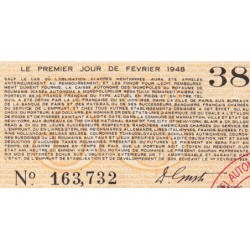 Roumanie - Paire de coupons - 89,35 francs - 1947-1948 - Etat : SUP