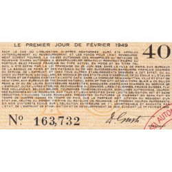 Roumanie - Paire de coupons - 89,35 francs - 1948-1949 - Etat : SUP