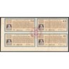 Roumanie - Ensemble de 4 coupons - 89,35 francs - 1949-1955- Etat : SUP