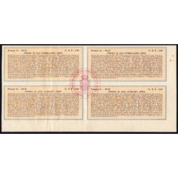 Roumanie - Ensemble de 4 coupons - 89,35 francs - 1949-1955- Etat : SUP