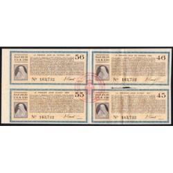 Roumanie - Ensemble de 4 coupons - 89,35 francs - 1951-1957- Etat : TTB