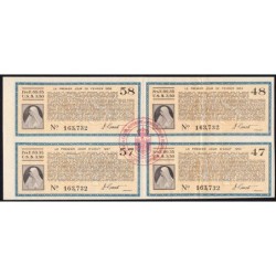 Roumanie - Ensemble de 4 coupons - 89,35 francs - 1952-1958- Etat : SUP