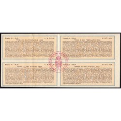 Roumanie - Ensemble de 4 coupons - 89,35 francs - 1952-1958- Etat : SUP