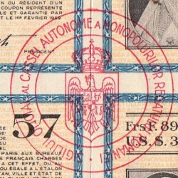 Roumanie - Ensemble de 4 coupons - 89,35 francs - 1952-1958- Etat : SUP