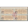Roumanie - Ensemble de 4 coupons - 89,35 francs - 1953-1959- Etat : SUP