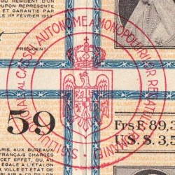 Roumanie - Ensemble de 4 coupons - 89,35 francs - 1953-1959- Etat : SUP