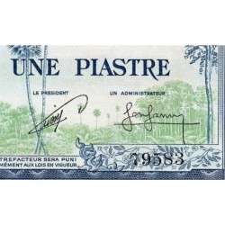 Indochine Française - Cambodge - Pick 94 - 1 piastre - Série W6 - 1954 - Etat : TTB+