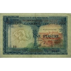 Indochine Française - Cambodge - Pick 94 - 1 piastre - Série B8 - 1954 - Etat : TTB