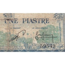 Indochine Française - Cambodge - Pick 94 - 1 piastre - Série M9 - 1954 - Etat : B