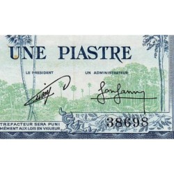 Indochine Française - Cambodge - Pick 94 - 1 piastre - Série E10 - 1954 - Etat : SUP