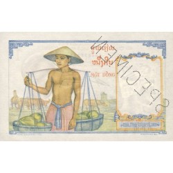 Indochine Française - Pick 92s - 1 piastre - Série 0.000 - 1953 - Spécimen - Etat : pr.NEUF