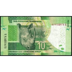 Afrique du Sud - Pick 138a - 10 rand - Série GL A - 2013 - Etat : TTB