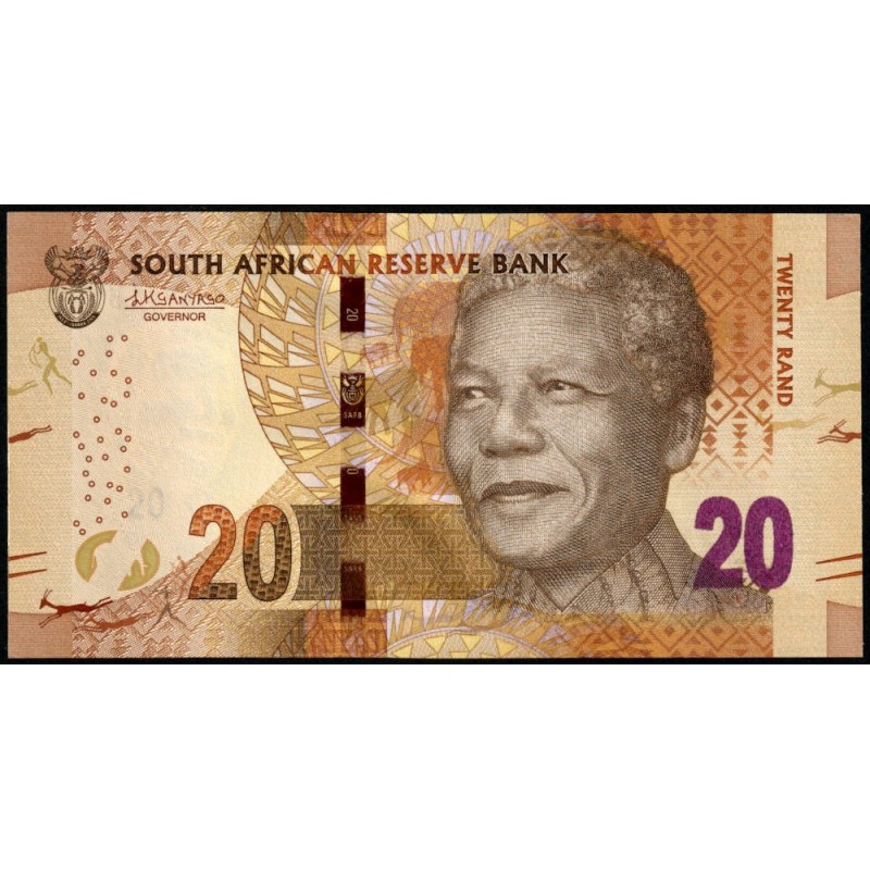 Afrique du Sud - Pick 139b - 20 rand - Série JR B - 2015 - Etat : NEUF